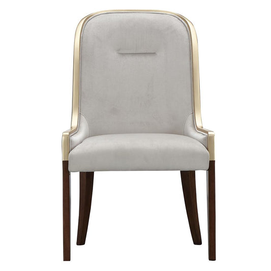 AICO by Michael Amini - Houston Dining Side Chair, Set of 2 - Porcini/Walnut - 9095003A-416 veiw 2