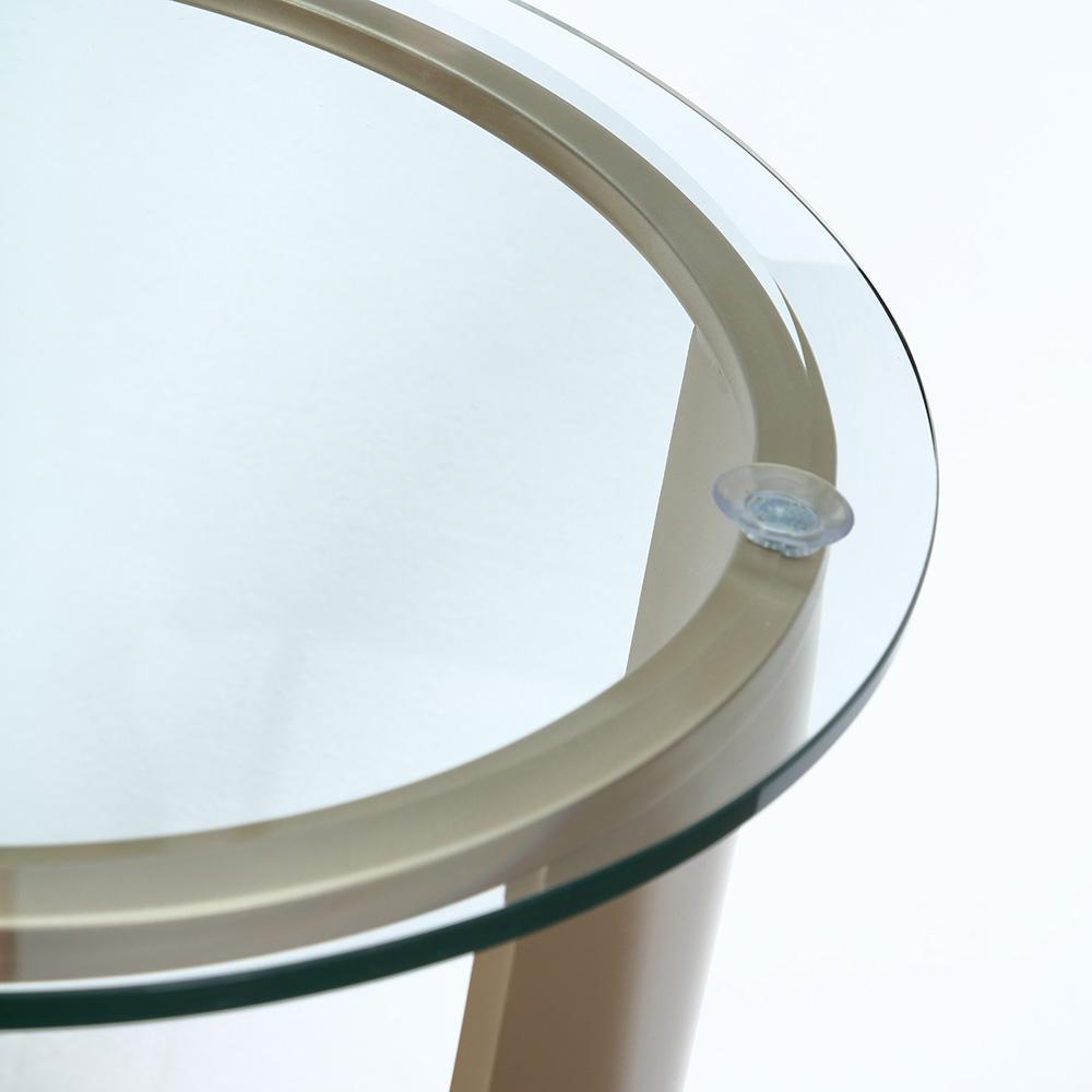 AICO by Michael Amini - Houston Round Chairside Table - Brushed Gold - 9095222-816 veiw 4
