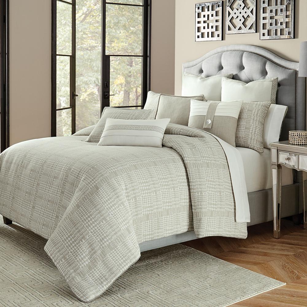 AICO by Michael Amini - Julianna 10pc King Comforter Set in Gray - BCS-KS10-JULNA-GRY veiw 1
