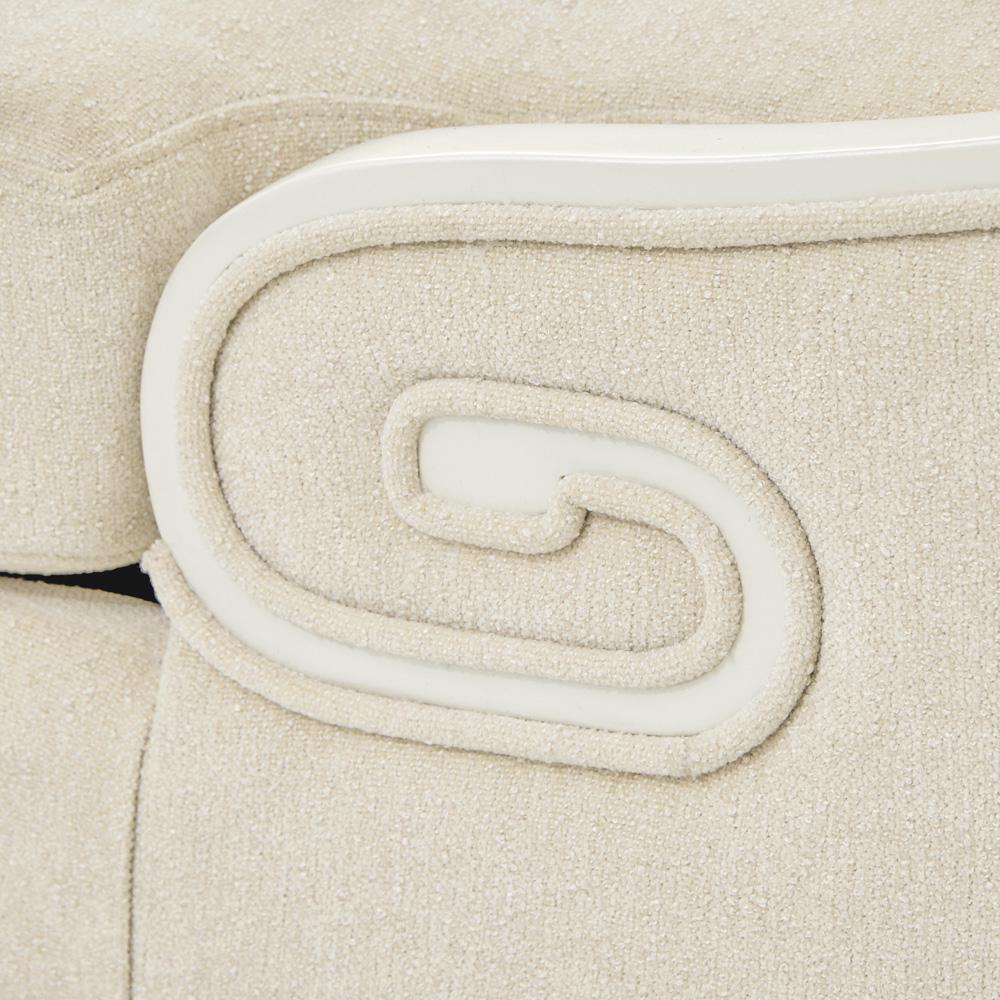 AICO by Michael Amini - La Marisia Chenille Chaise - Tranquil/Light Champagne - 9089841-TRQUL-124 veiw 12