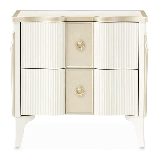 AICO by Michael Amini - La Marisia Nightstand - Creamy Pearl - 9089040-112 veiw 2