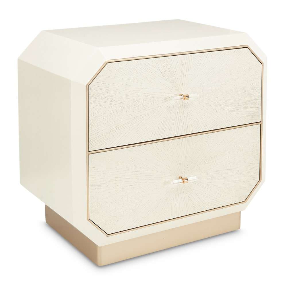 AICO by Michael Amini - La Rachelle 2-Drawer Nightstand - Champagne - 9034042-136 veiw 7