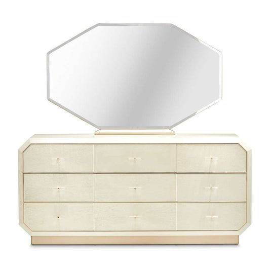AICO by Michael Amini - La Rachelle Dresser and Mirror Set - Champagne - 9034050SA-260-136 veiw 2