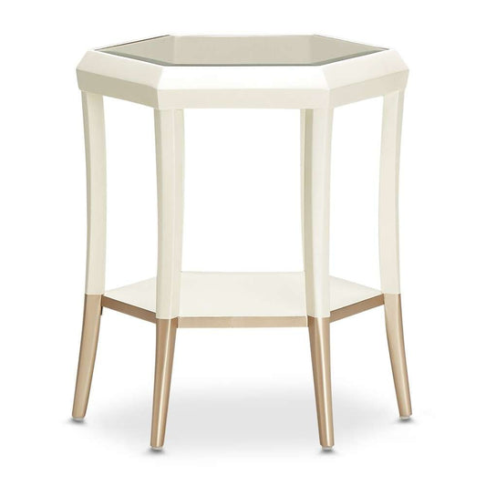 AICO by Michael Amini - La Rachelle Hexagon Accent Table - Champagne - 9034222-136 veiw 2