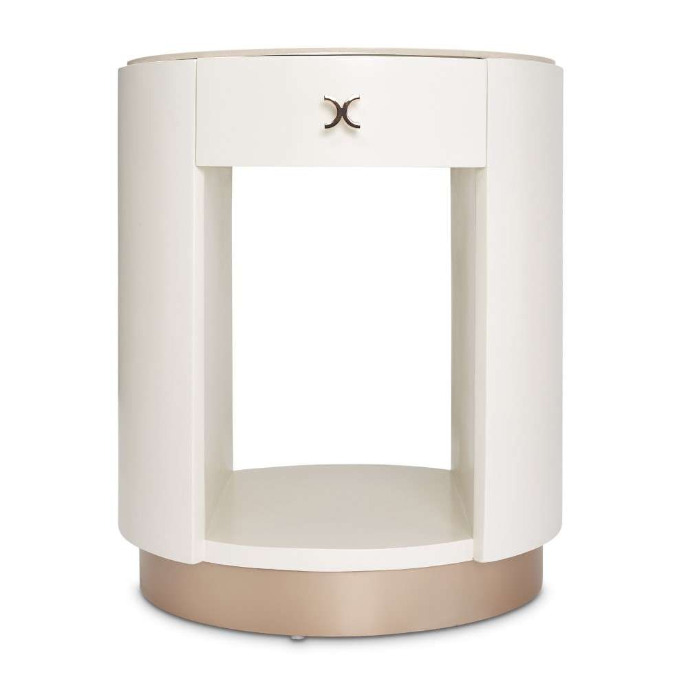 AICO by Michael Amini - La Rachelle Round End Table - Champagne - 9034224-136 veiw 11