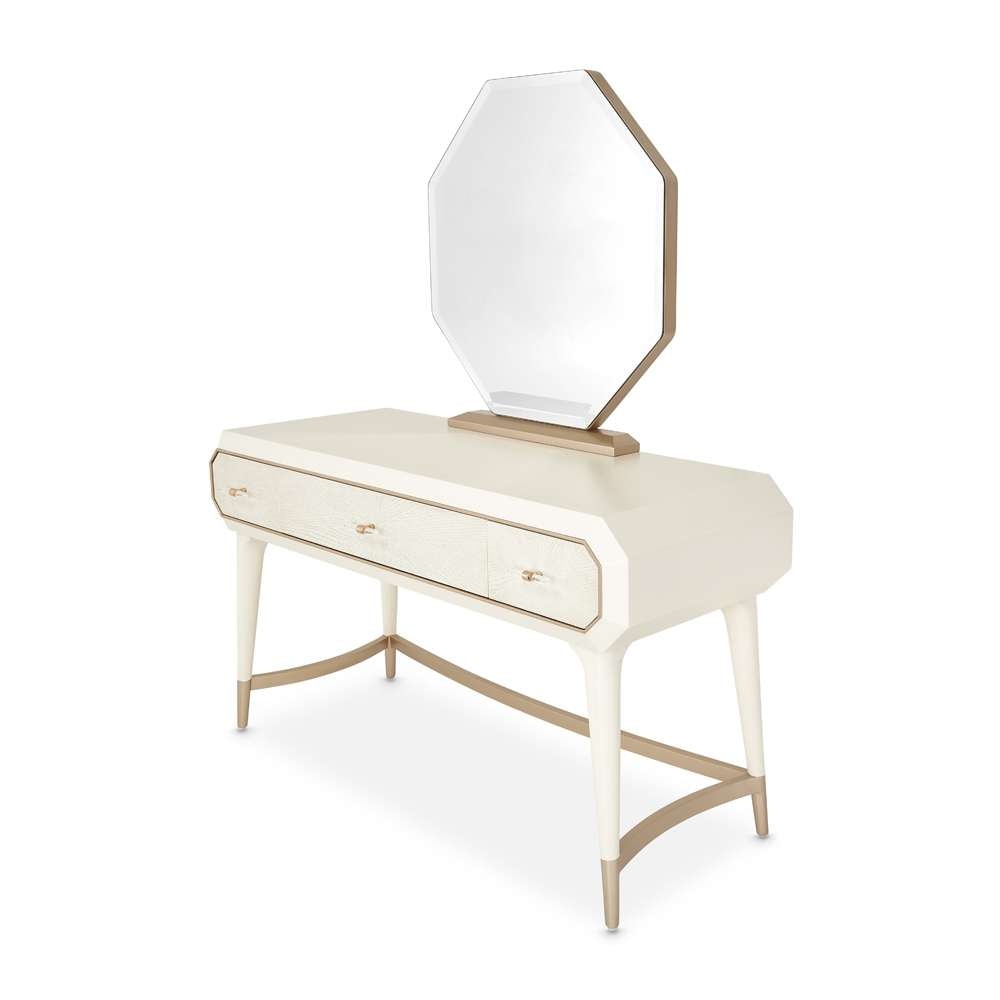 AICO by Michael Amini - La Rachelle Vanity and Mirror Set - Champagne - 9034058VAN2-136 veiw 1