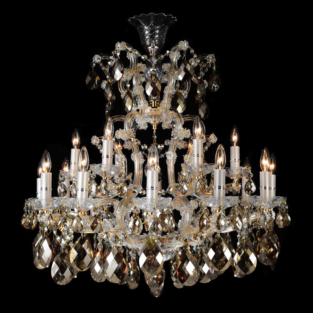 AICO by Michael Amini - La Scala 19 Light Chandelier in Cognac - LT-CH912-19CGN veiw 1