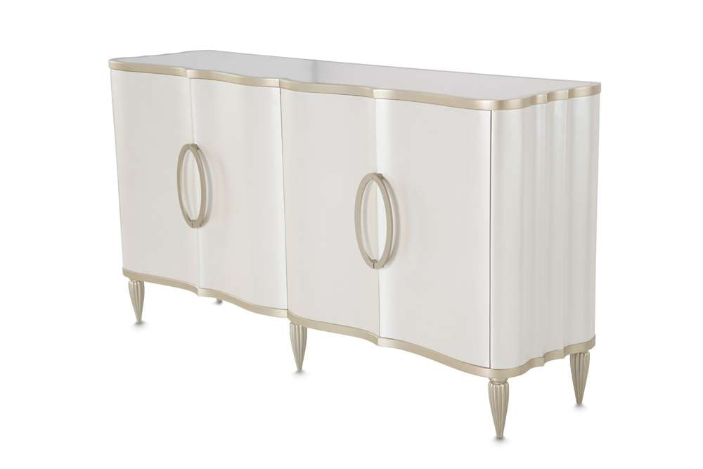 AICO by Michael Amini - London Place Sideboard with Mirror - Creamy Pearl - N9004007SA-260-112 veiw 1