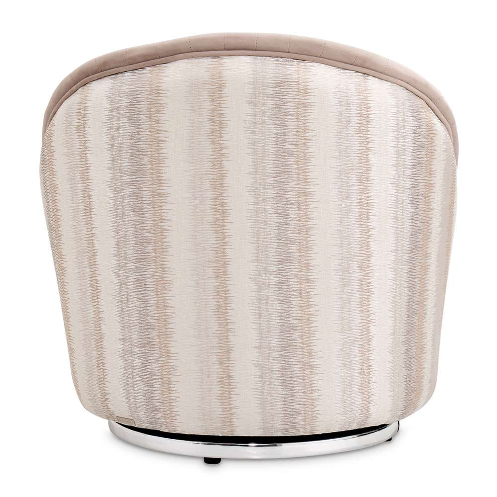 AICO by Michael Amini - Lucca Swivel Chair - Silver - LFR-LUCA839-NGT-808 veiw 7