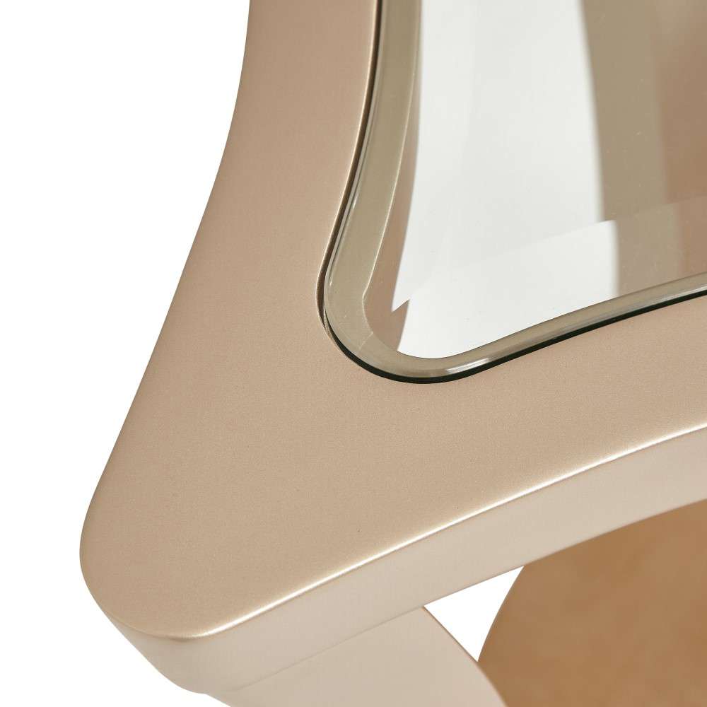 AICO by Michael Amini - Malibu Crest End Table with Glass Top - Chardonnay - N9007224-822 veiw 9