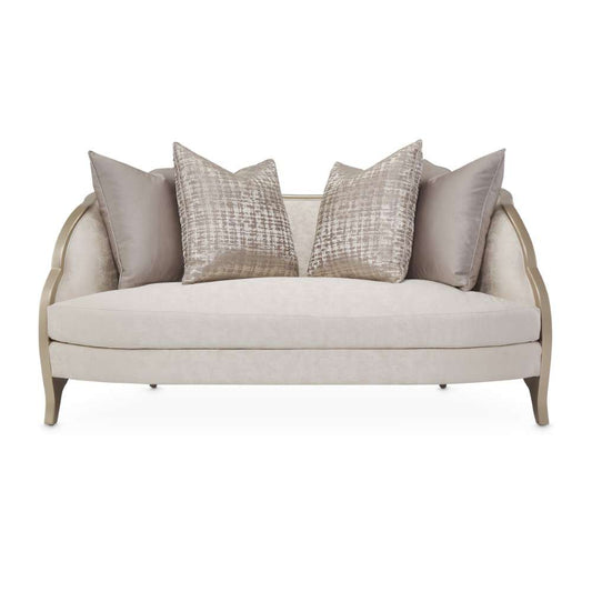 AICO by Michael Amini - Malibu Crest Loveseat - Cloud White/Chardonnay - N9007825-CLDWH-822 veiw 2