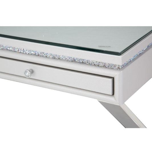 AICO by Michael Amini - Melrose Plaza Writing Desk in Dove - 9019277-217-118_CLOSEOUT veiw 2