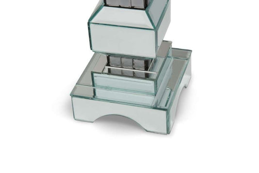 AICO by Michael Amini - Montreal - 4-Tier Mirrored Candle Holder with Crystals, Pack of 2 - FS-MNTRL156-PK2 veiw 2