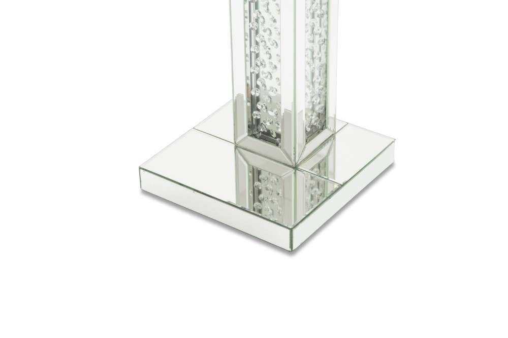 AICO by Michael Amini - Montreal - Mirrored Floor Lamp with Crystal Accents & Violet Rectangular Lamp Shade - FS-MNTRL191-194T veiw 3