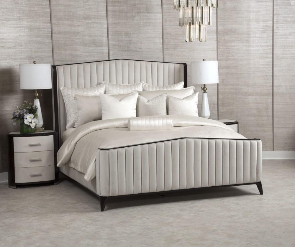 AICO by Michael Amini - Oliver 10pc King Comforter Set in Ivory - BCS-KS10-OLIVR-IVY veiw 1