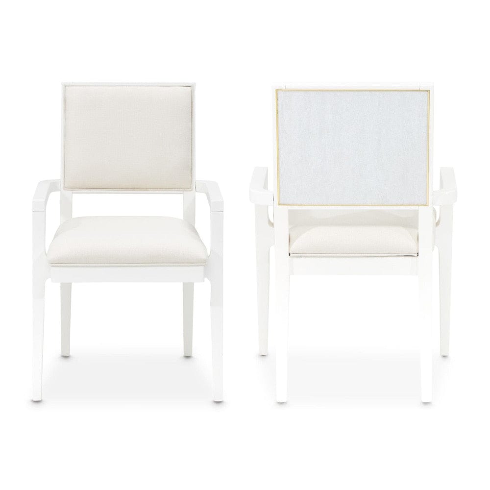 AICO by Michael Amini - Palm Gate Dining Arm Chair - Set of 2 - Cloud White - N9086004-108 veiw 1
