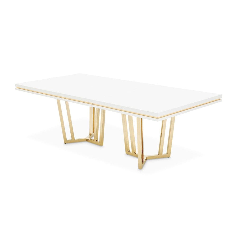 AICO by Michael Amini - Palm Gate Rectangular Dining Table - Cloud White - N9086000-108 veiw 1