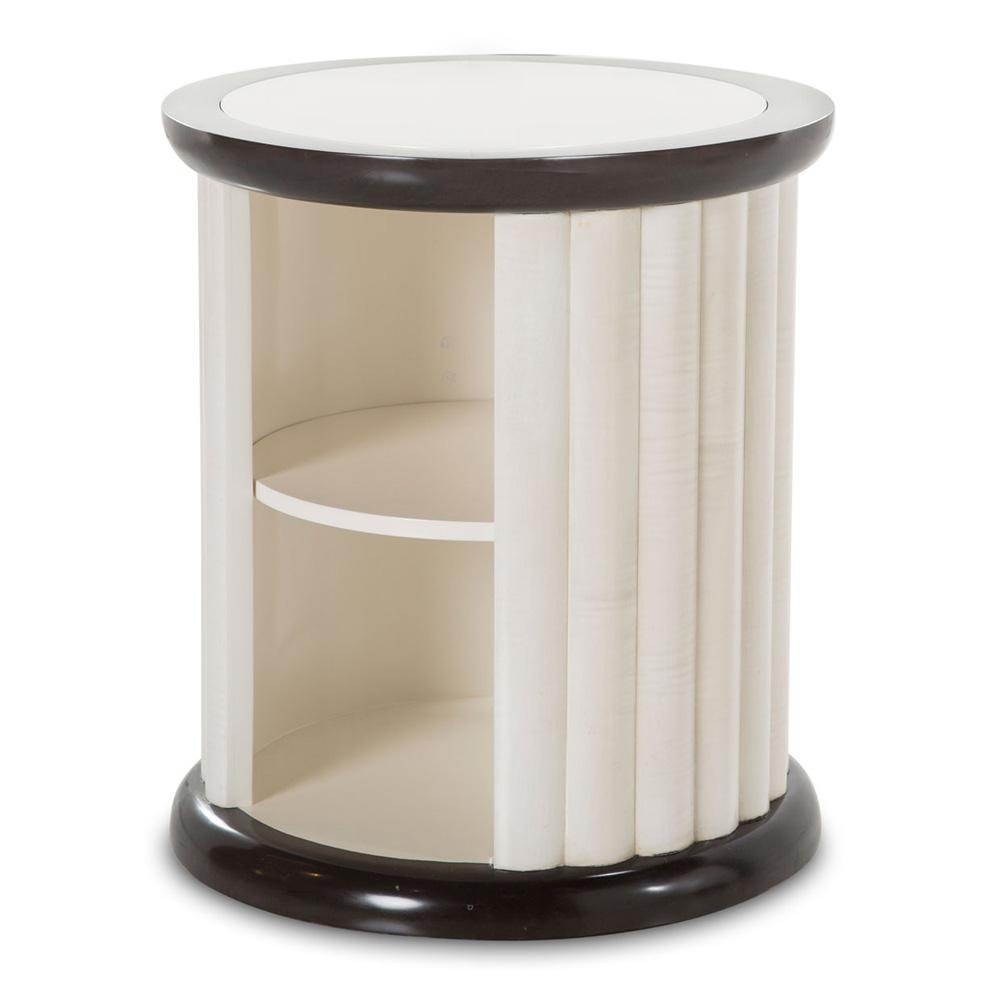 AICO by Michael Amini - Paris Chic Round End Table - Espresso - NF9003202-409 veiw 1