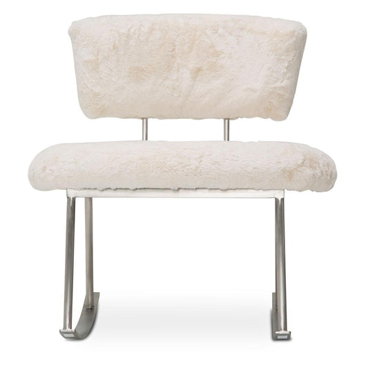 AICO by Michael Amini - Pebble Beach Rocker Chair PWD in Brushed Silver Finish - KIA-PBBC834-PWD-814 veiw 2