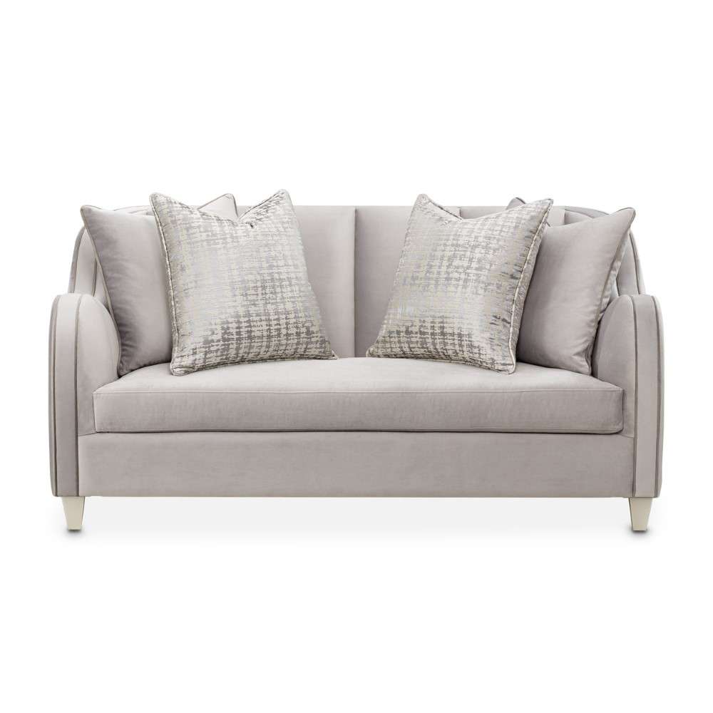 AICO by Michael Amini - Roxbury Park Velvet Loveseat - Steel/Slate - N9006825-STEEL-220 veiw 3
