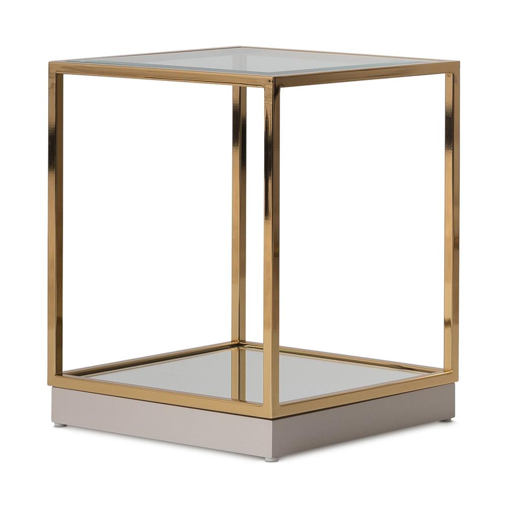 AICO by Michael Amini - Savannah Breeze End Table - Bright Gold - LFR-SBRZ202-806 veiw 1