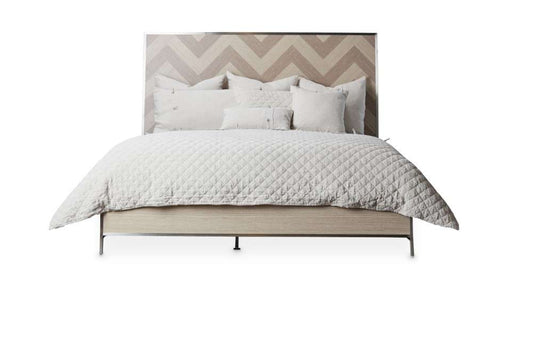 AICO by Michael Amini - Silverlake Village - Cal. King Panel Bed - Washed Oak - KI-SLVG000CK-129 veiw 2