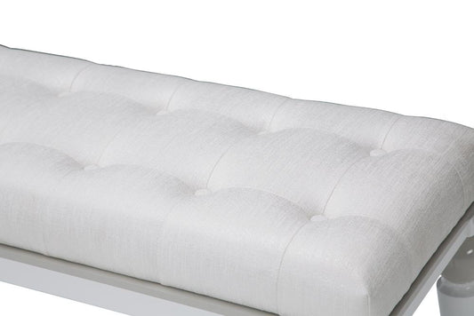 AICO by Michael Amini - Sky Tower Bedside Bench in Cloud White - 9025694-108 veiw 2