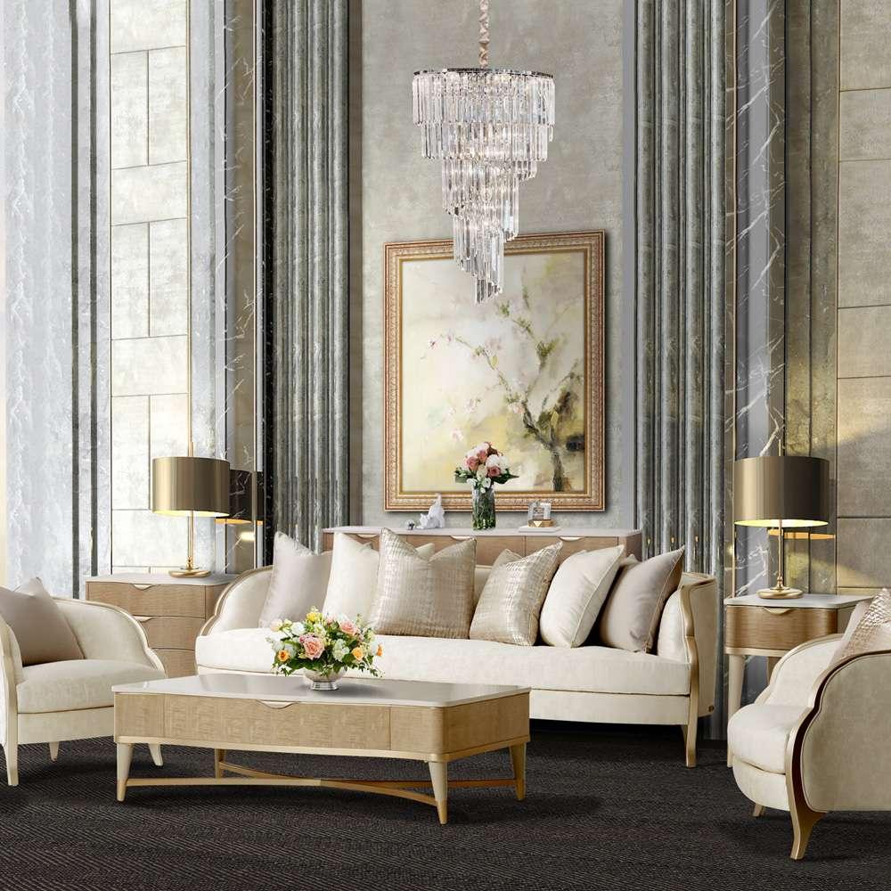 AICO by Michael Amini - Spiral - 12 Light Chandelier - LT-CH976-12CLR veiw 2