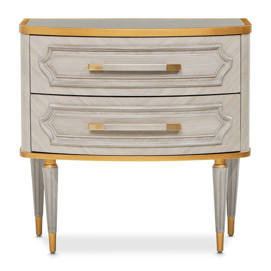 AICO by Michael Amini - St. Charles 2-Drawer Nightstand - Dove Gray - 9088042-803 veiw 2