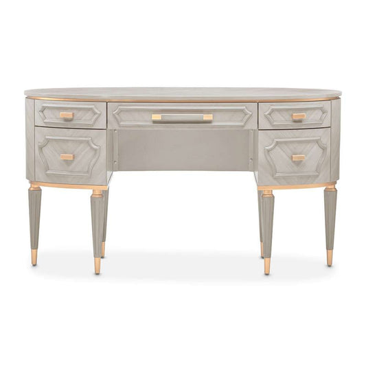 AICO by Michael Amini - St. Charles Vanity Desk - Dove Gray - 9088058-803 veiw 2