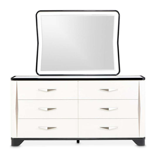 AICO by Michael Amini - Tuxedo Dresser & Mirror - Piano Keyboard - 9087050SA-260-832 veiw 2