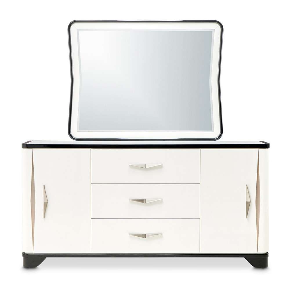 AICO by Michael Amini - Tuxedo Sideboard & Mirror - Piano Keyboard - 9087007SA-260-832 veiw 2