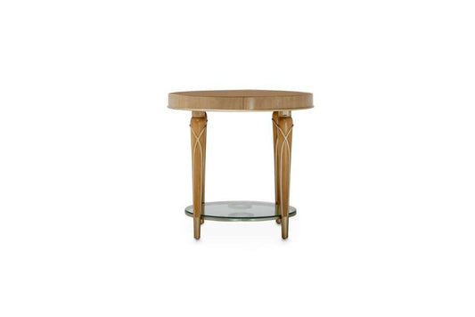 AICO by Michael Amini - Villa Cherie End Table - Caramel - N9008202-134 veiw 2