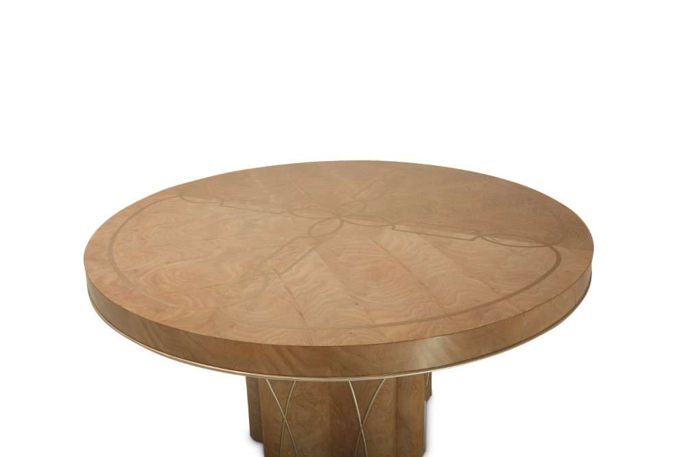 AICO by Michael Amini - Villa Cherie Vanity Set with Mirror & Chair - Hazelnut - N9008000VAN3-410 veiw 4