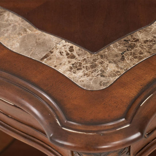 AICO by Michael Amini - Villa Valencia End Table in Classic Chestnut - 72202-55 veiw 2