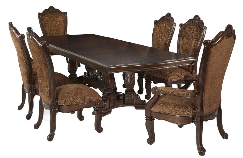 AICO by Michael Amini - Windsor Court Rect. Dining Room Set (7 pc) in Vintage Fruitwood - 70000DRS7-54 veiw 1