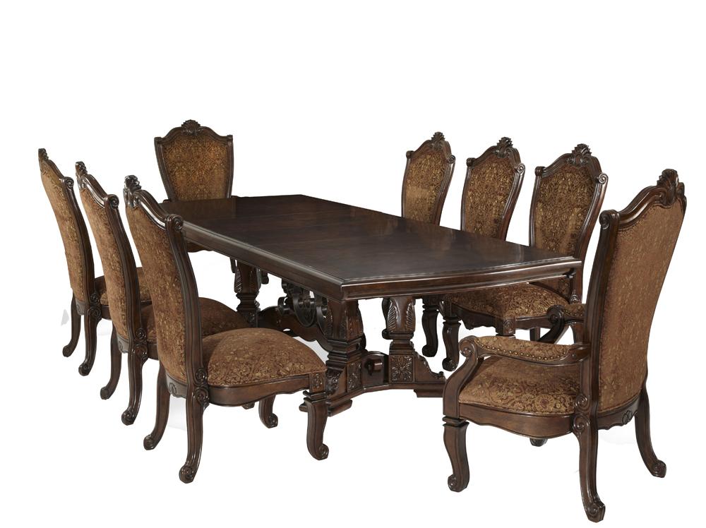 AICO by Michael Amini - Windsor Court Rect. Dining Room Set (9 pc) in Vintage Fruitwood - 70000DRS9-54 veiw 1