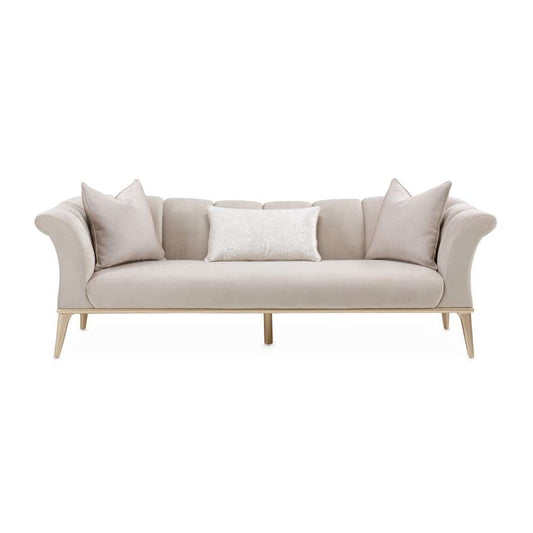 AICO by Michael Amini - Yvette Velvet Sofa - Porcini/Champagne - LRU-YVTE815-PCI-136 veiw 2