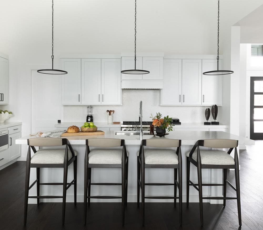 Alder & Tweed - Cove Polyester Upholstered Solid Birch Wood Dark Cinder Finish 38.5in Bar Stool - AT956B-FTL/DKC veiw 6