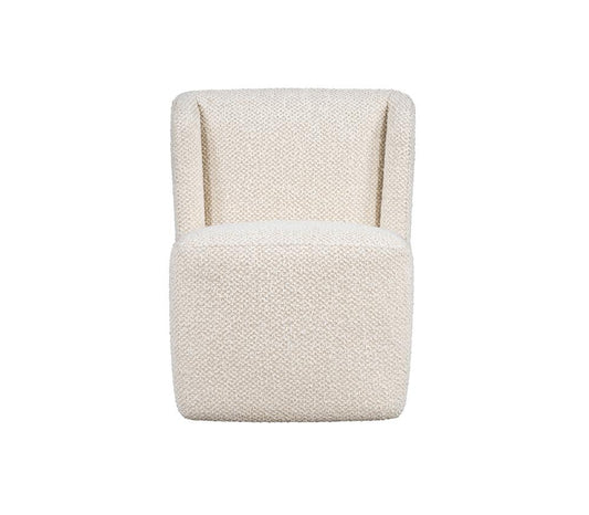 Alder & Tweed - Laurel Upholstered Pale Parchment Fabric Oak Frame Modern Design 25in Dining Chair - (Set of 2) - AT991-PLP veiw 2