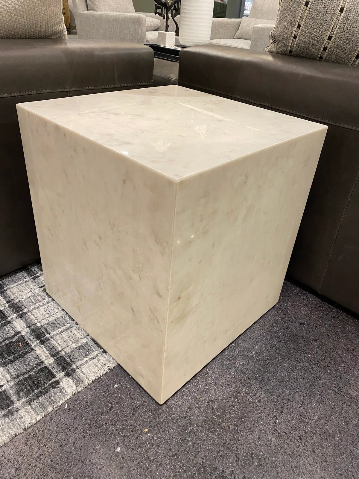 Alder & Tweed - Lennox Solid Polar White Square 20in End Table - AT9239-PW view 9