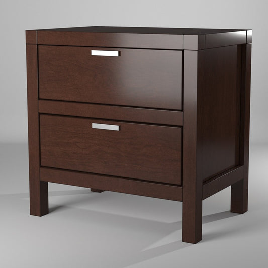 Alpine Furniture - Carmel 2 Drawer Nightstand, Cappuccino - JR-02 view 2