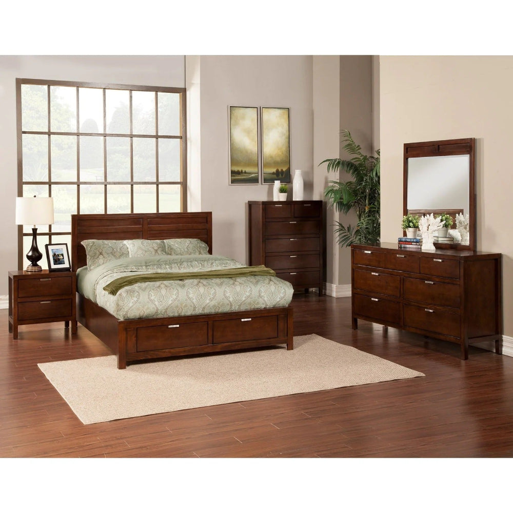 Alpine Furniture - Carmel 2 Drawer Nightstand, Cappuccino - JR-02 view 11