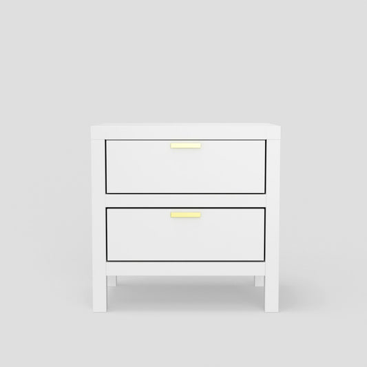 Alpine Furniture - Carmel 2 Drawer Nightstand, White - JR-W-02 view 2