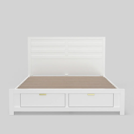 Alpine Furniture - Carmel Queen Storage Bed, White - JR-W-01Q veiw 2
