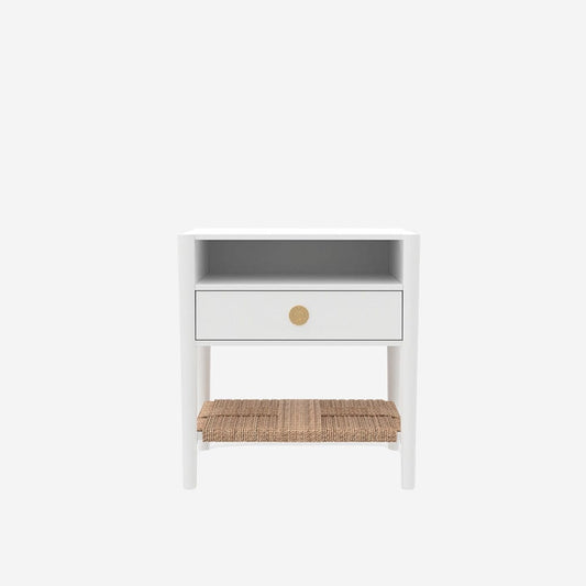 Alpine Furniture - Cleo Nightstand, Coconut Milk - 2620WHT-02 view 2