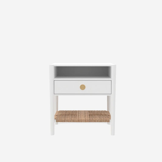 Alpine Furniture - Cleo Nightstand, Coconut Milk - 2620WHT-02 view 2