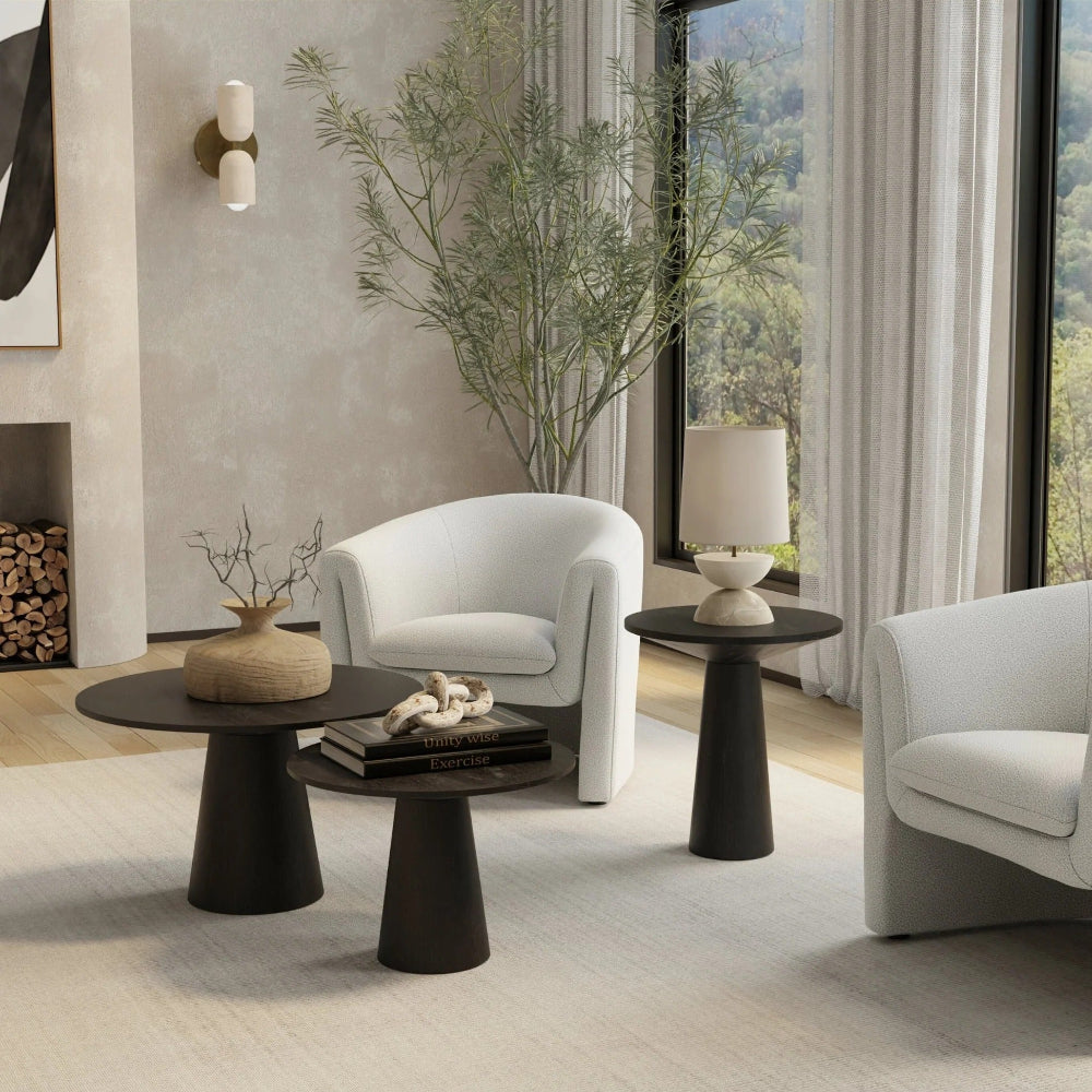 Alpine Furniture - Cove 20in End Table, Black - 3859-20 view 6