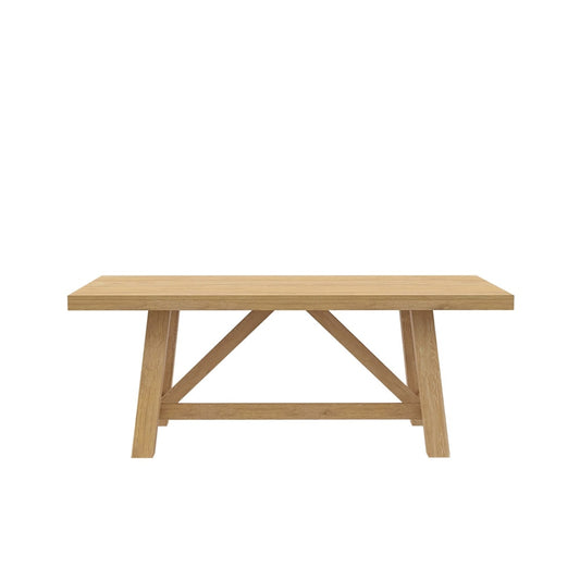 Alpine Furniture - Eleanor Trestle Dining Table, Natural - 3466-01 veiw 2