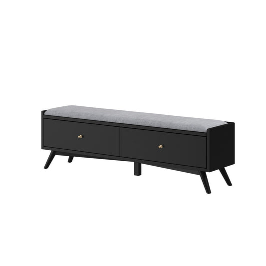 Alpine Furniture - Flynn Bench, Black - 966BLK-12 view 2